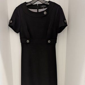 Tahari Short Sleeve Black Dress- Size 2